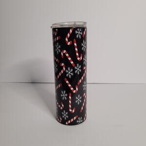 20oz Thermal Cup with Candy Cane & Snowflake Design